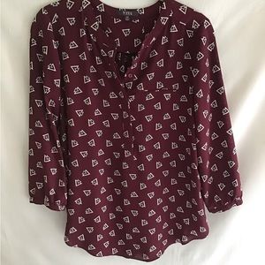 NYDJ maroon blouse